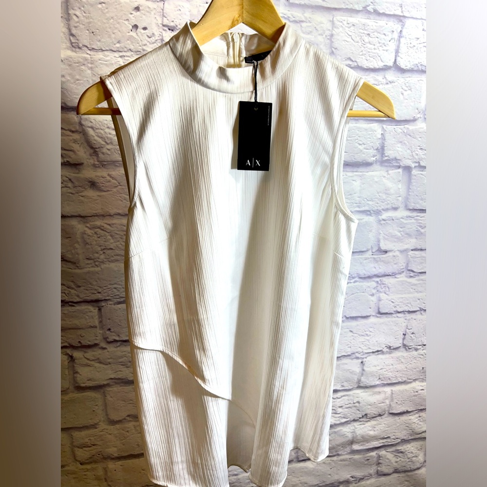 White blouse from Armani Exchange with tags